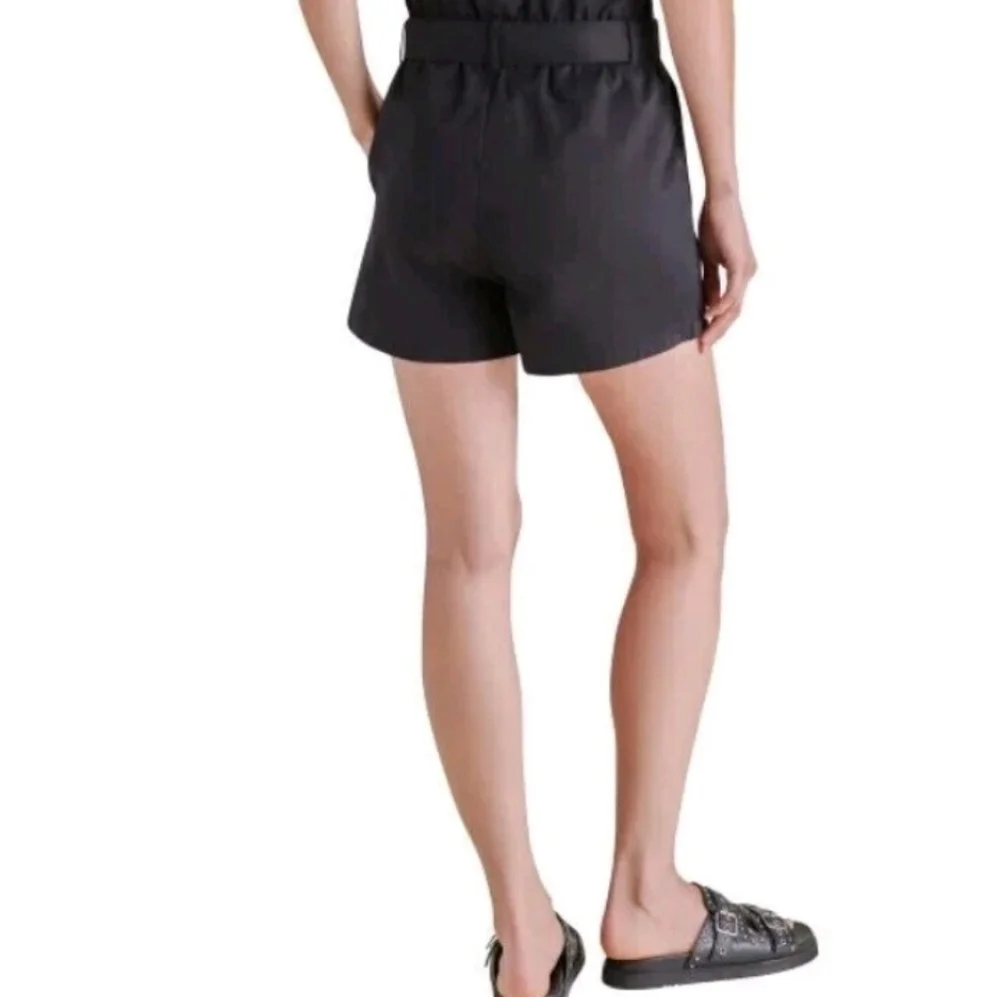 Steve Madden Women's High Rise Paper Bag Brushed Twill Cinch Shorts